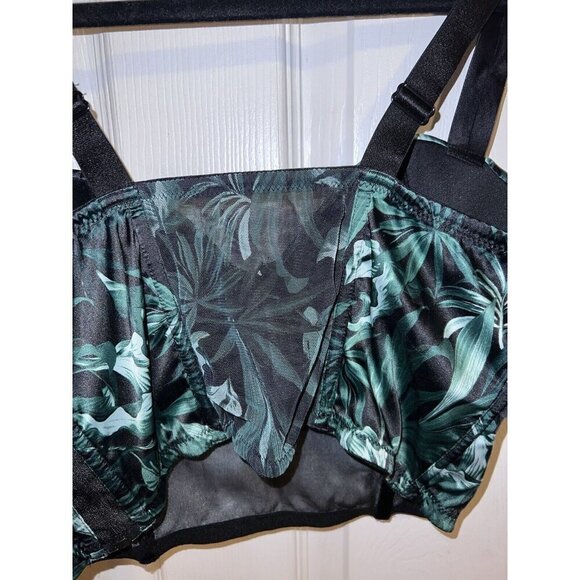 VICTORIA'S SECRET Very Sexy Shine Bling Bead Strap Bra Top Tropical Palm - Picture 11 of 16